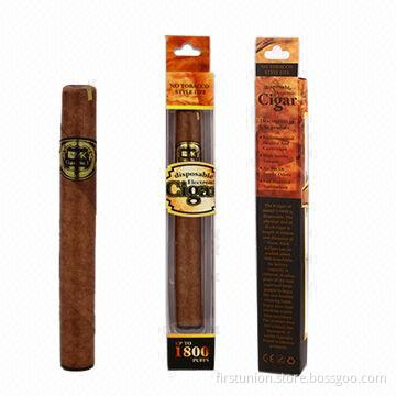 Blister Card Packing Disposable E-cigar with Soft Suction Nozzle, Can Keep 1,800 Puffs